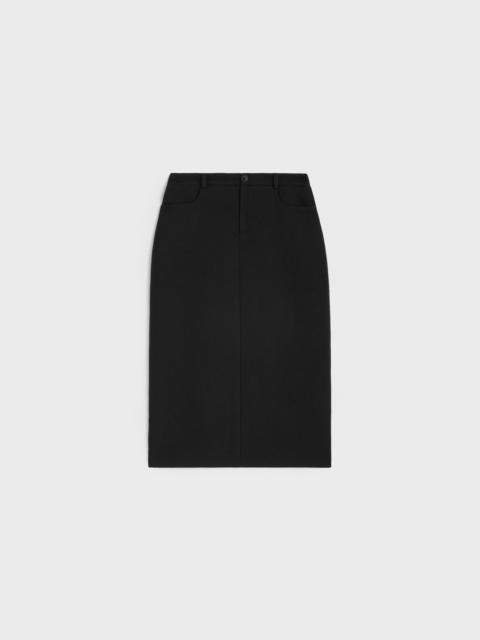 pencil skirt IN cashmere mohair natté