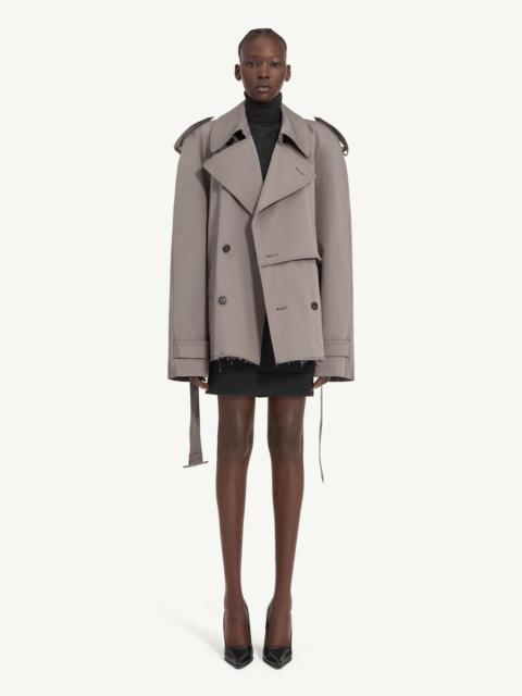 Cropped trench coat
