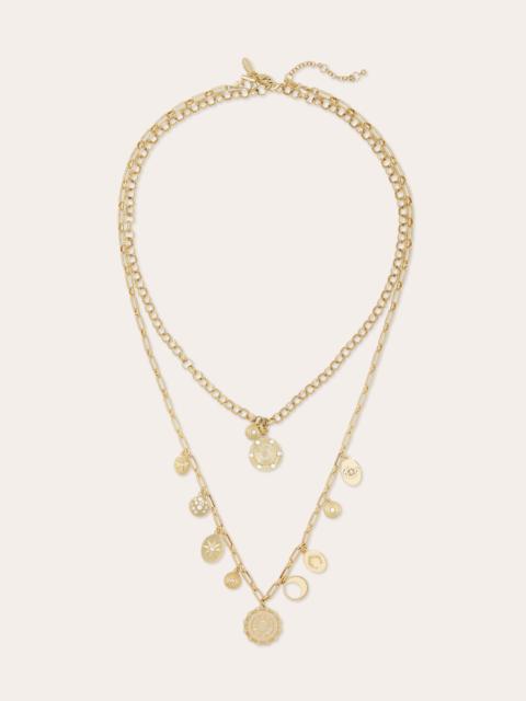 Susana Pave Charm Layered Necklace