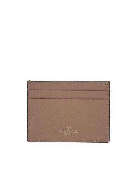 Rockstud leather cardholder