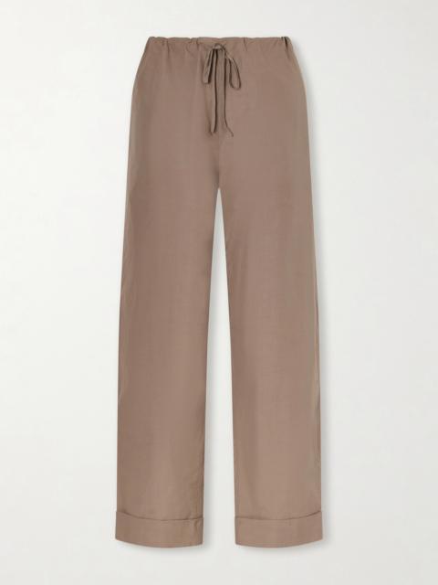 Delano Cropped Cotton Wide-leg Pants