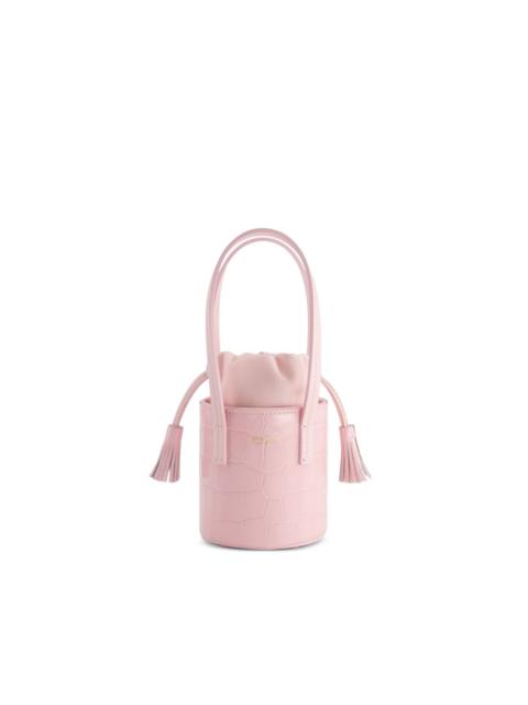 croco-effect bucket bag