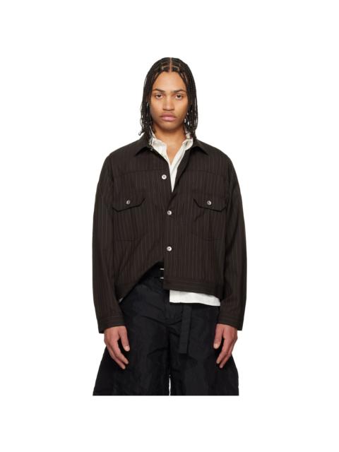 Brown Chalk Stripe Jacket