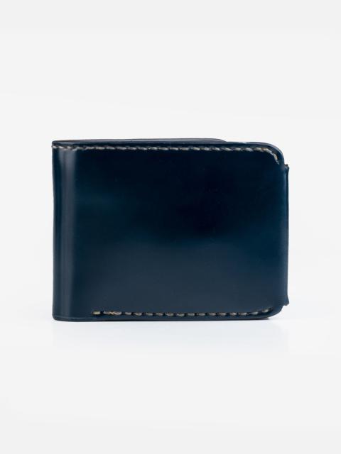 SMALL SHELL CORDOVAN WALLET - NAVY