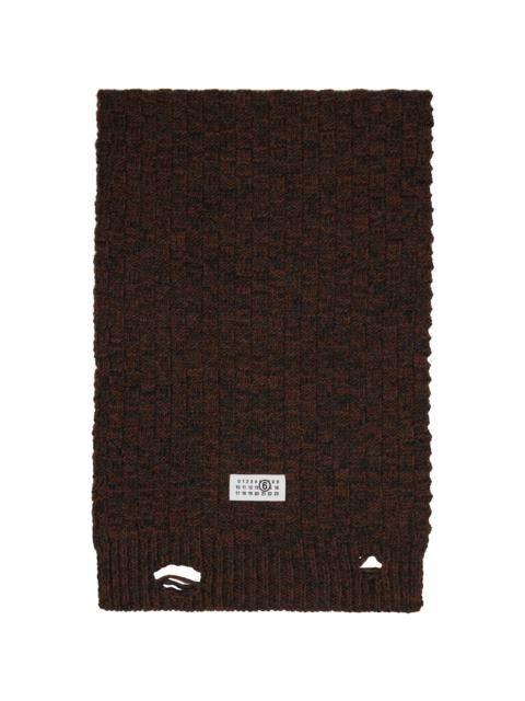 Brown Distressed Scarf