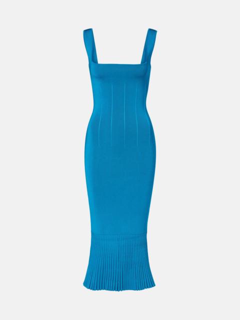 Atalanta ribbed-knit cocktail dress