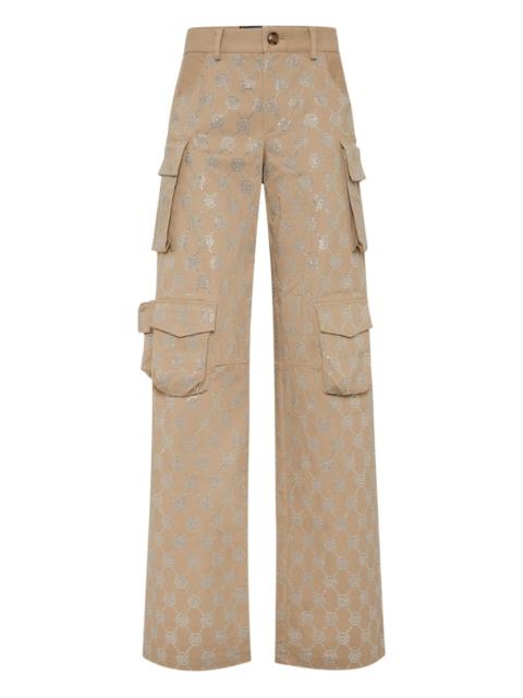 monogram cargo-pocket trousers