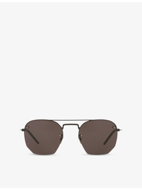 SL 422 Round-Frame Metal Sunglasses