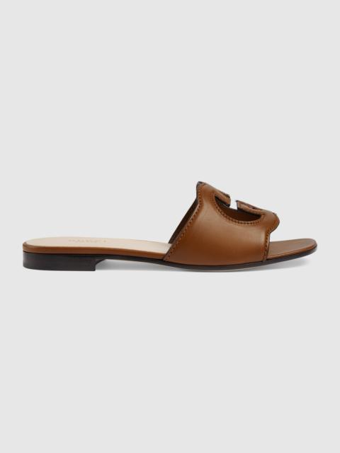 Women's Interlocking G cut-out slide sandal