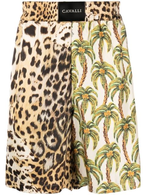 printed wide-leg shorts