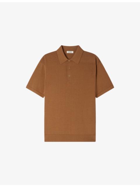 Short-Sleeved Cotton and Silk Polo Shirt