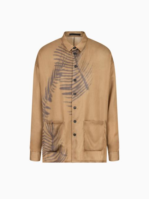 PRINTED CUPRO SHIRT JACKET