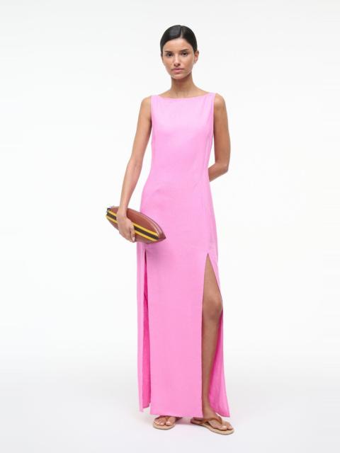 STAUD COSTA LINEN DRESS ORCHID