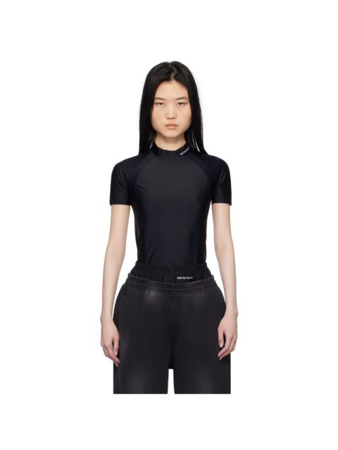 Black Logo Detailed Rash Guard