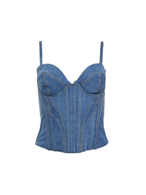 Denim Bustier Top