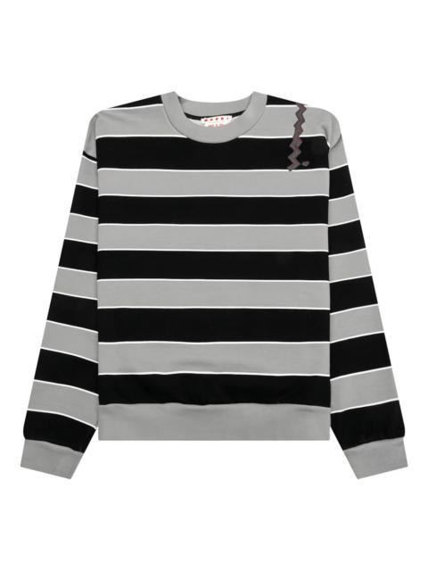 striped logo sweatshirt