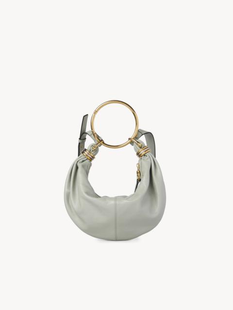 SMALL BRACELET HOBO BAG IN GRAINED LEATHER
