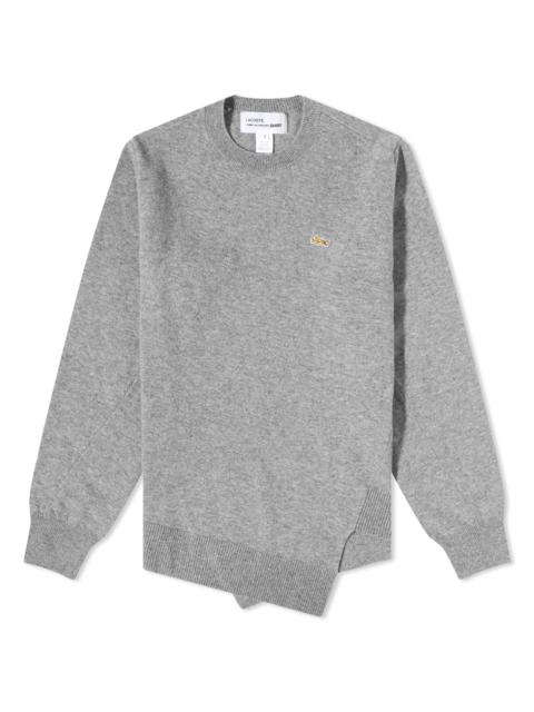 Comme des Garçons SHIRT x Lacoste Asymmetric Crew Knit
