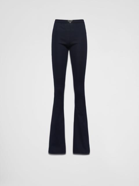 Ribbed knit cotton pants