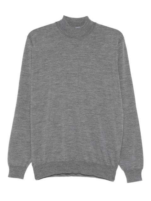 mock-neck wool sweater