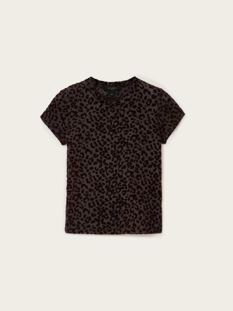 ELLIE MESH LEOPARD PRINT T-SHIRT
