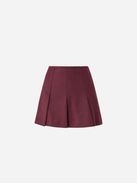 PLEATED WOOL-BLEND MINI SKIRT