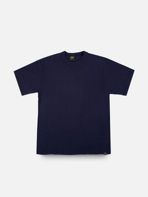 6.5OZ LOOPWHEEL CREW NECK T-SHIRT - NAVY