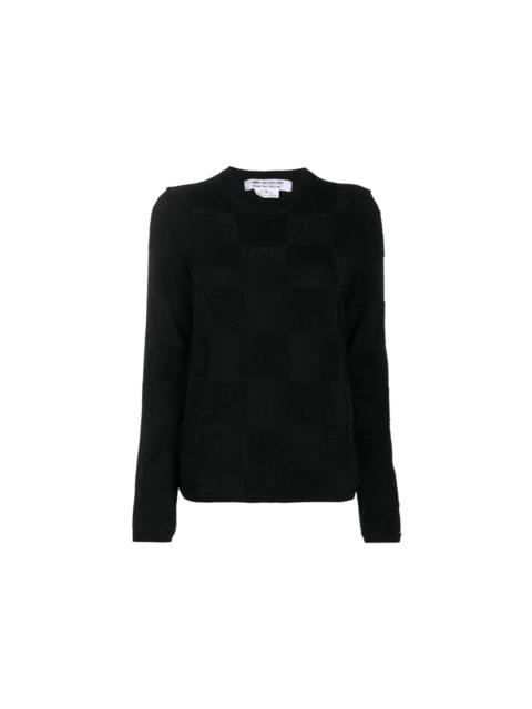 AMIRI Women's Solid Color Fringe Sweater Black