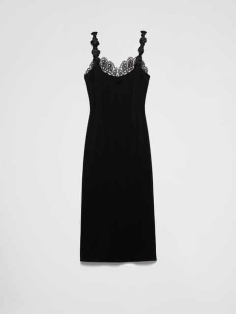 Interlock crêpe dress