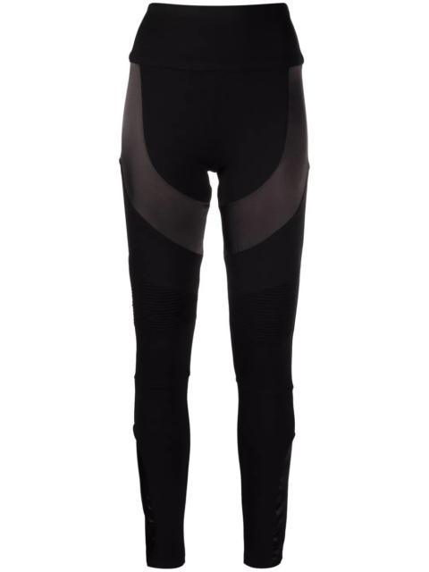 panelled cotton leggings
