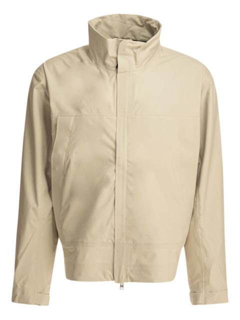 turtleneck zip-front lightweight jacket