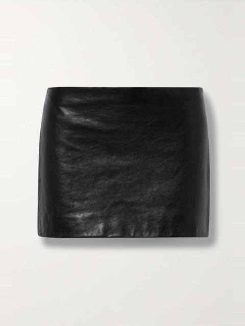 Jett leather mini skirt