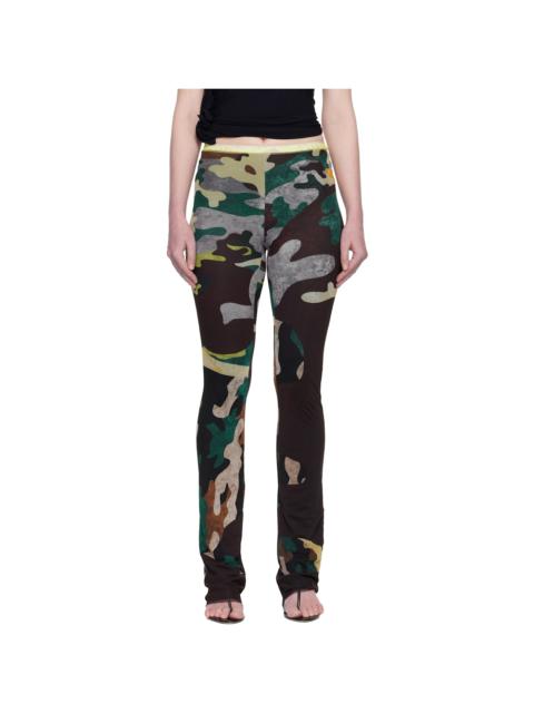 Multicolor Camo Mesh Lounge Pants