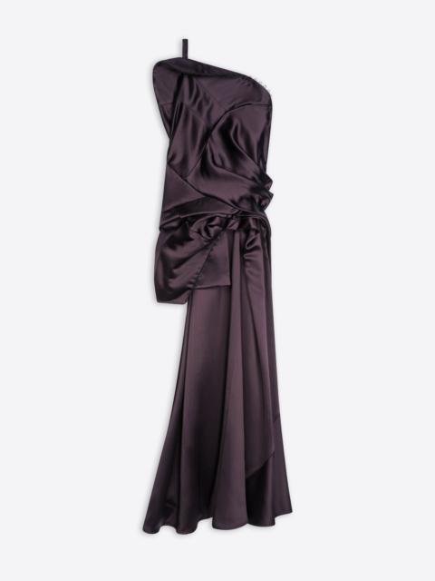 DRAPED VISCOSE SATIN TOP