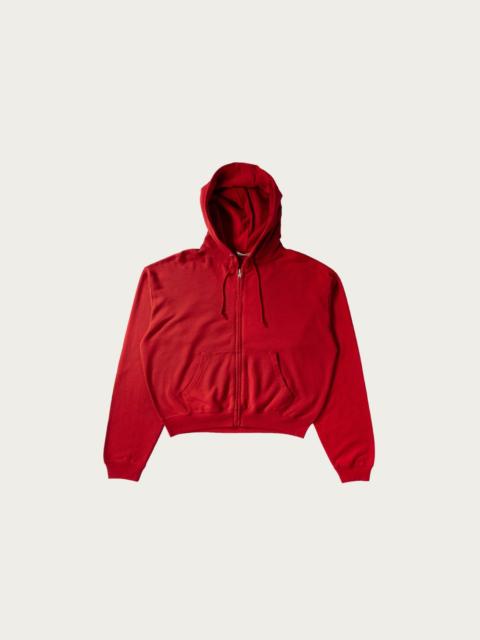 High Twist Light Sweat Zip Parka - Red