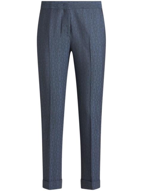 geometric-pattern tailored trousers
