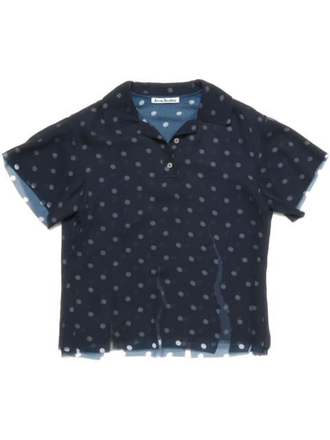 polka dot-print polo shirt