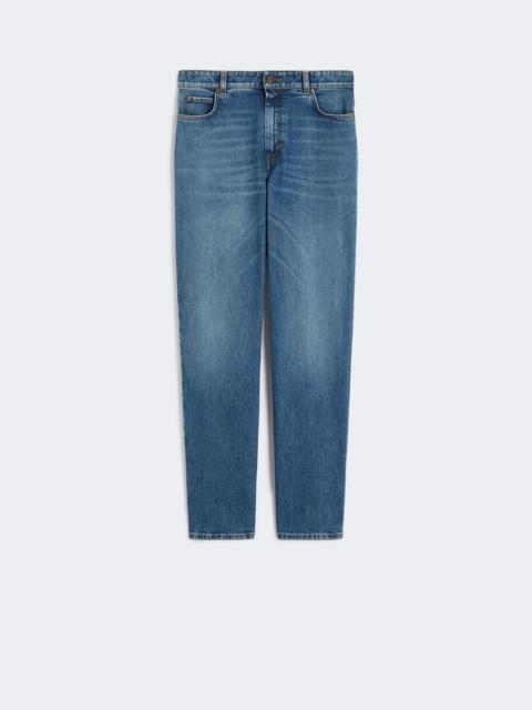 Straight-leg denim jeans - NAVY