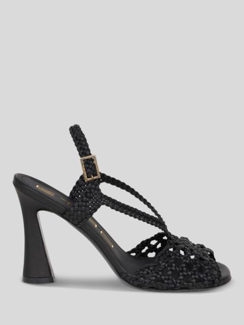 WOVEN HIGH-HEELED SANDALS