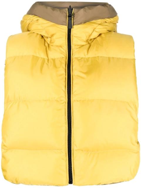 logo-print reversible padded gilet