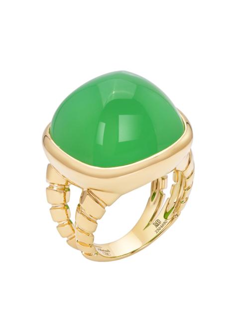 Chrysoprase Tigella Sugarloaf Ring