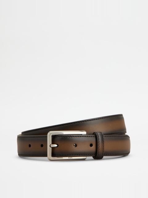 BELT IN LEATHER - BROWN