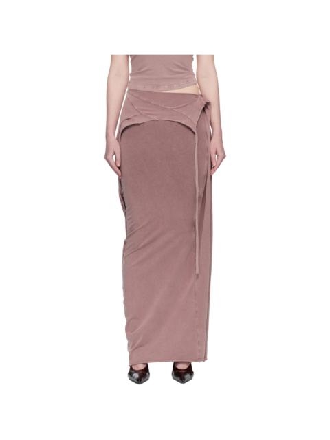 Pink Slitted Maxi Skirt