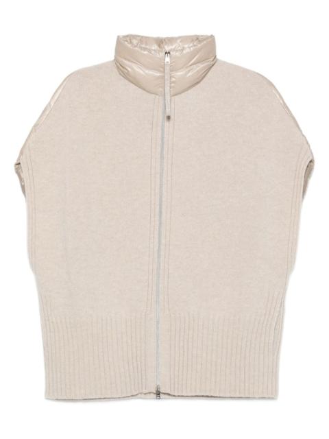 sleeveless zip-front vest
