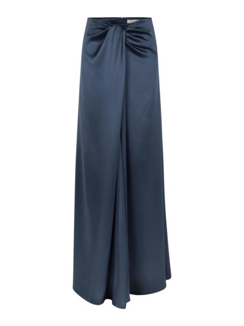 Leticia Silk Skirt blue