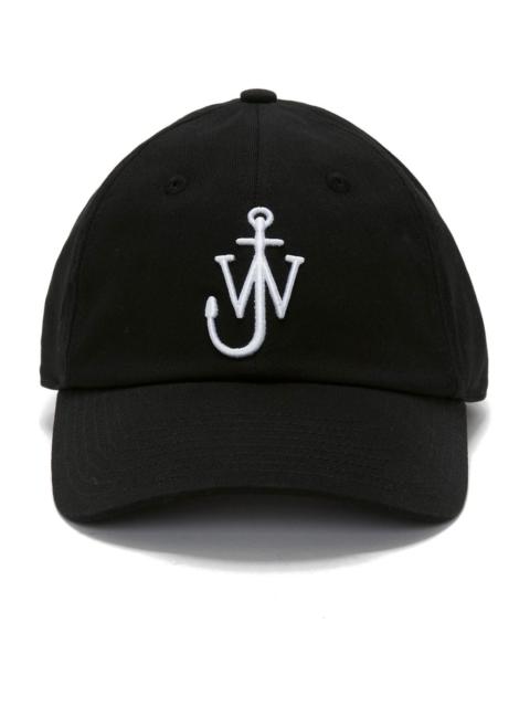JW Anderson Logo Embroidered Cotton Twill Baseball Cap in Black at Nordstrom