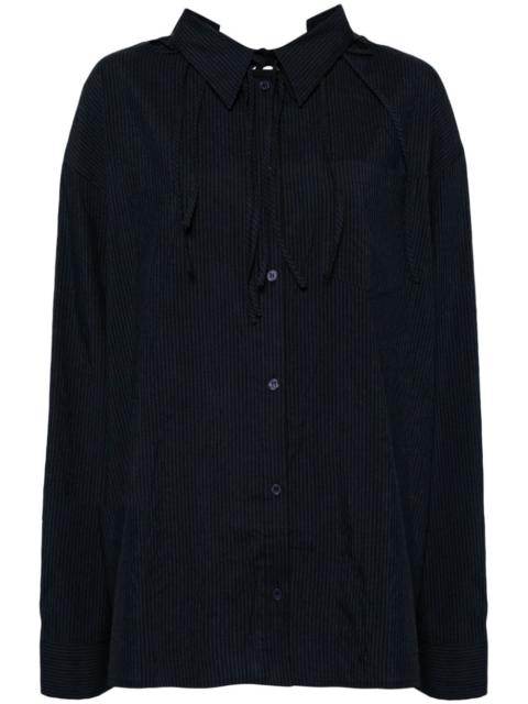 back tie oversized shirt
