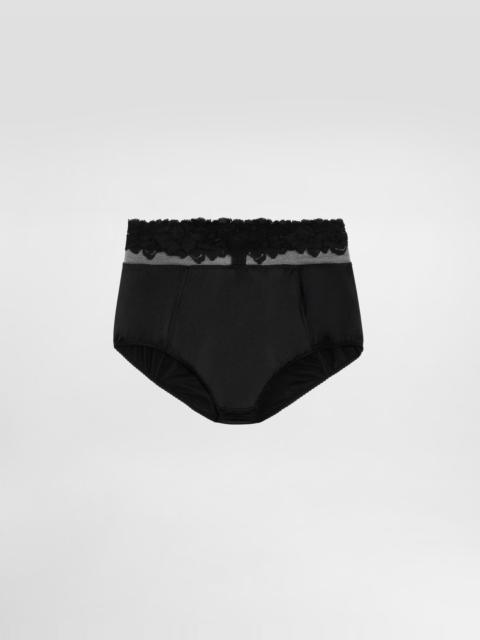 Tulle and satin briefs