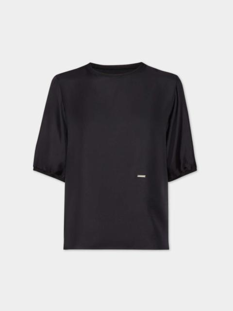 SHORT SLEEVE SILK T-SHIRT