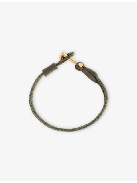 Braided Nylon And Gold-Plated Brass Bracelet